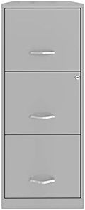 3 Drawer Vertical Metal File Cabinet with Lock Pearl White B34281