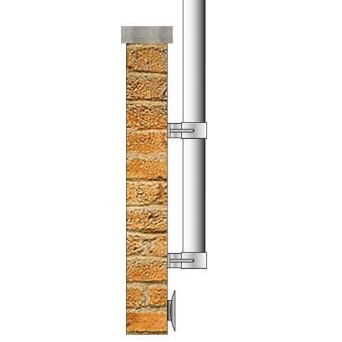 Vertical Wall Mount Flagpole J857071