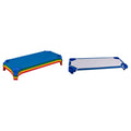 Blue Stackable Daycare Cot with Easy Lift Corners, Pack of 6 U85936