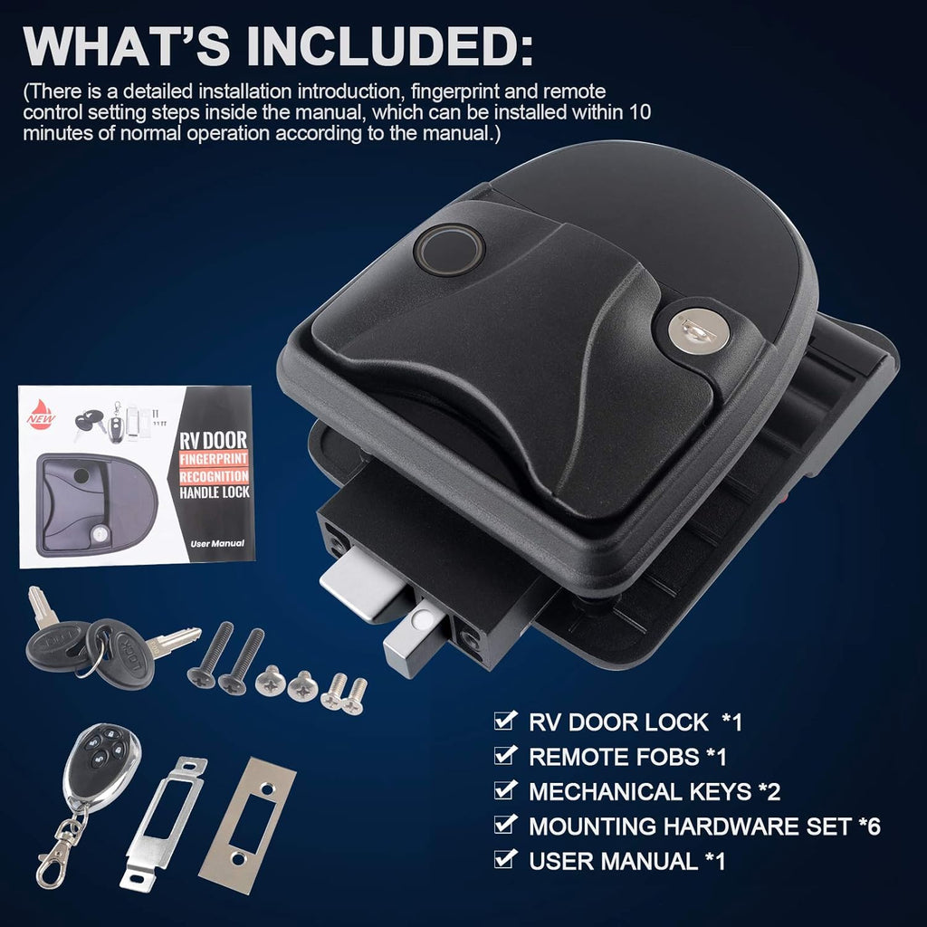 RV Door Lock with Fingerprint Unlock I117