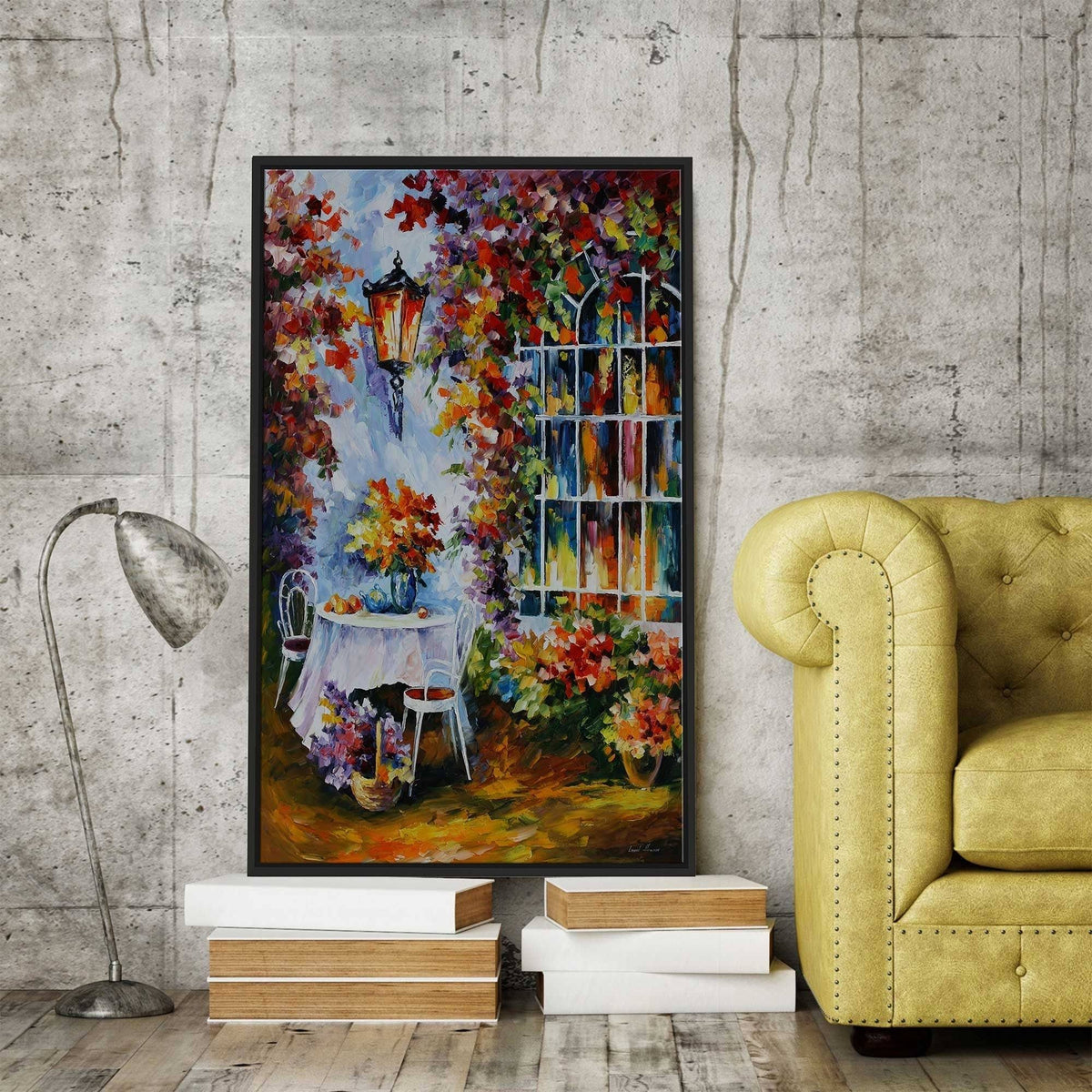 Framed Oil Painting Print on Canvas W4118