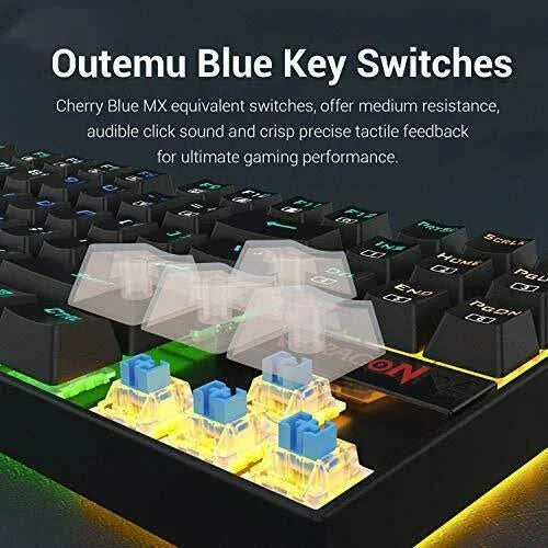 60% Compact RGB 87 Key Mechanical Gaming Keyboard P878