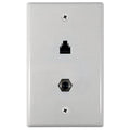 White 1 Gang Wallplate U5892