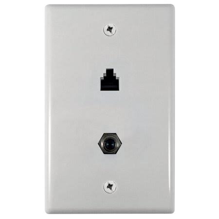 White 1 Gang Wallplate U5892