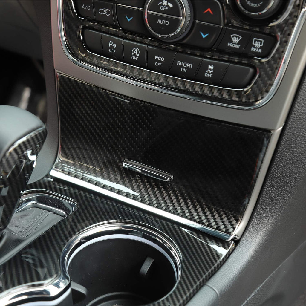 Real Carbon Fiber Center Console Storage Stickers N80856