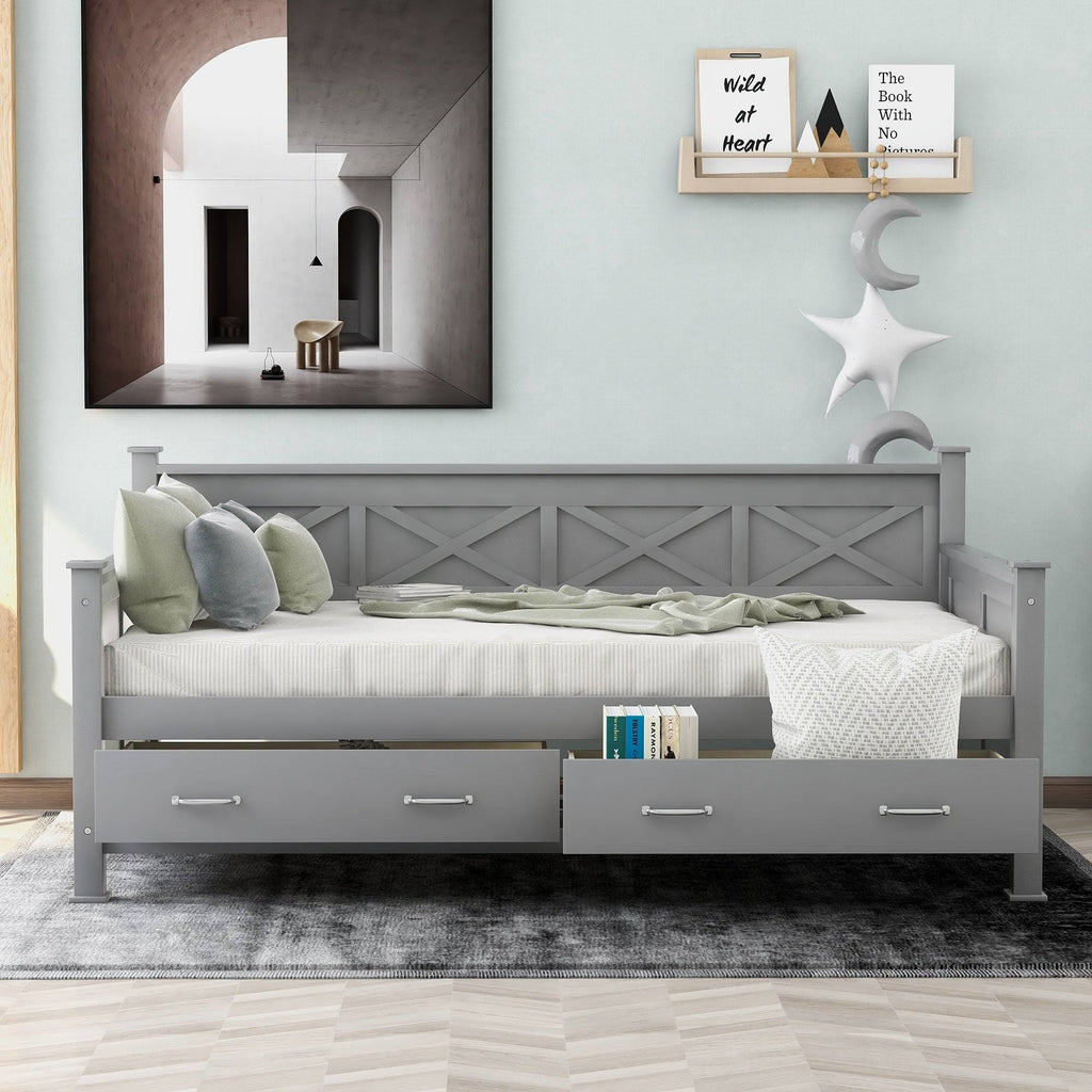 Twin Size Daybed with 2 Drawers F67418