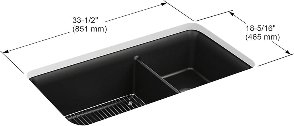 Matte Black 36 Minimum Base Cabinet Width N909
