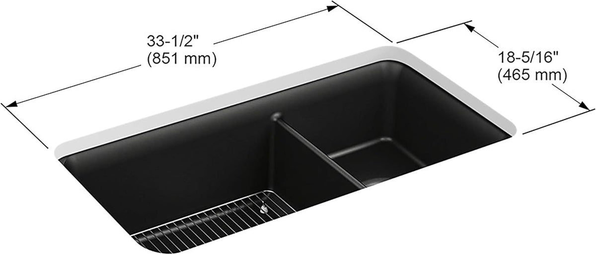 Matte Black 36 Minimum Base Cabinet Width N909