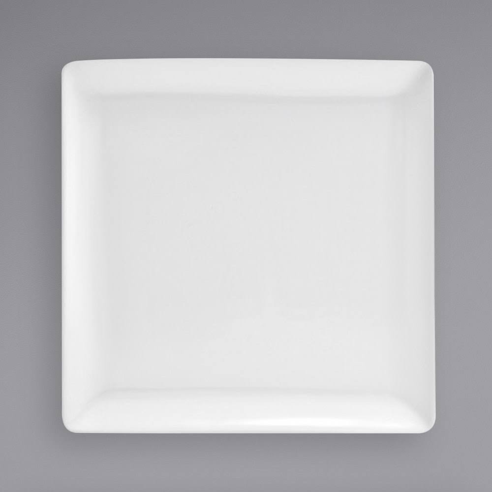 Bright White Square Porcelain Plate 12/Case J6509