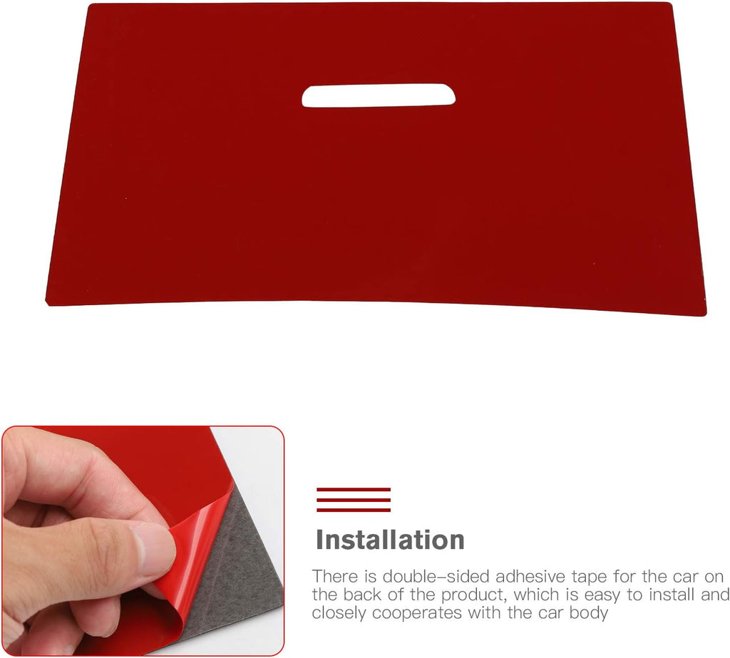 Real Carbon Fiber Center Console Storage Stickers N80856