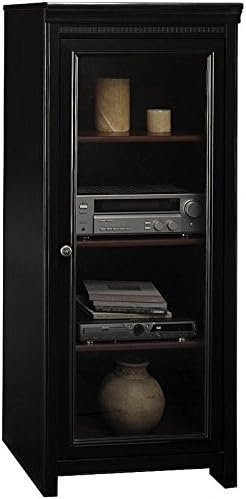 Audio Cabinet with 2 Adjustable Shelves in Antique Black H982
