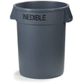 Gray 32 Gallon Plastic Round Waste Container C98267