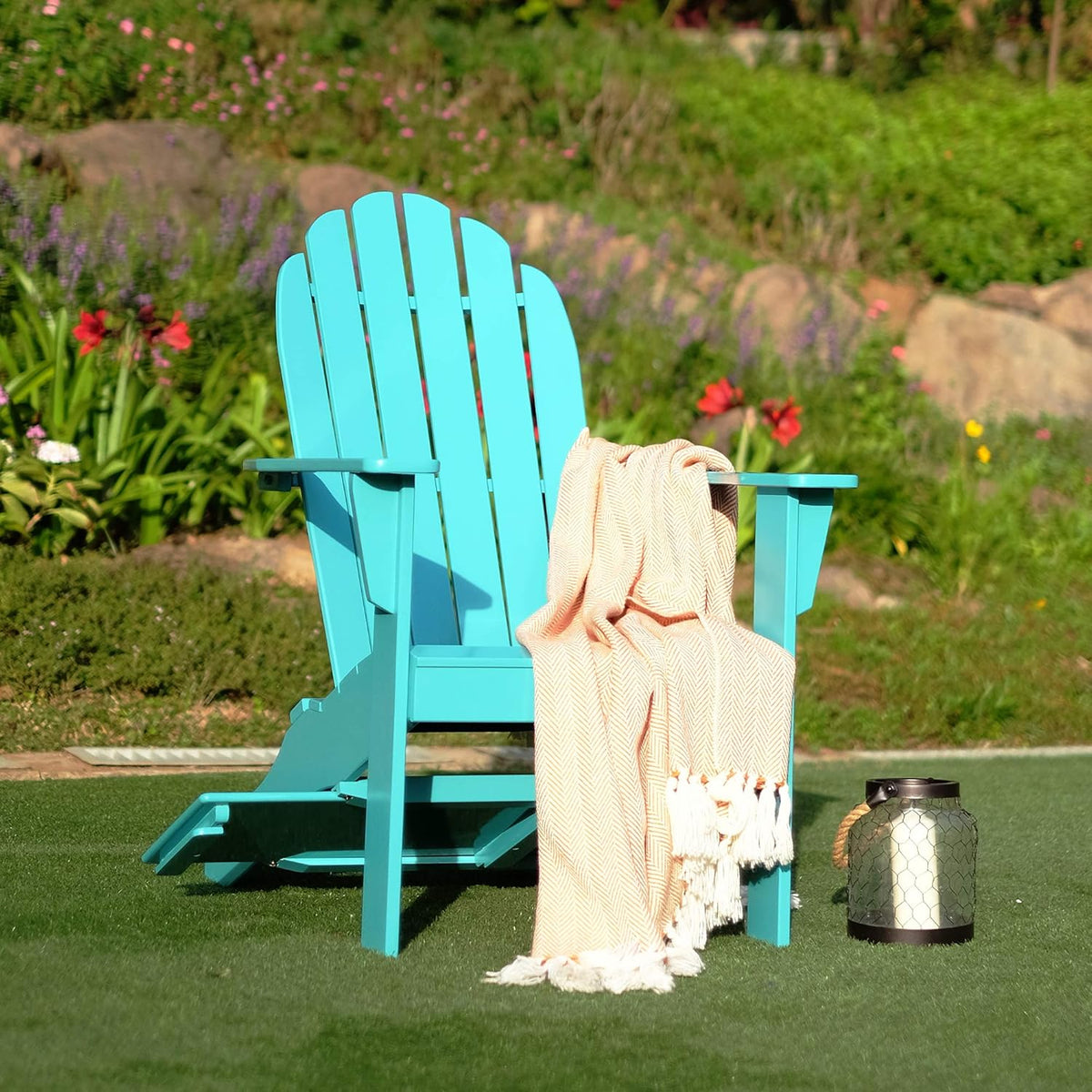 Yellow Adirondack Chair with Tray Table N713796