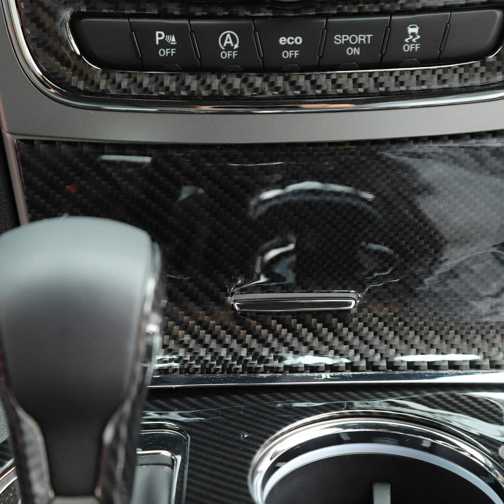 Real Carbon Fiber Center Console Storage Stickers N80856