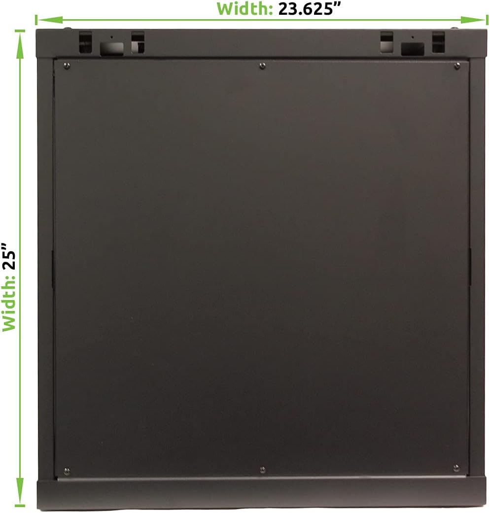 12U Wall Mount Network Server Cabinet Rack Enclosure Glass Door Lock O7936