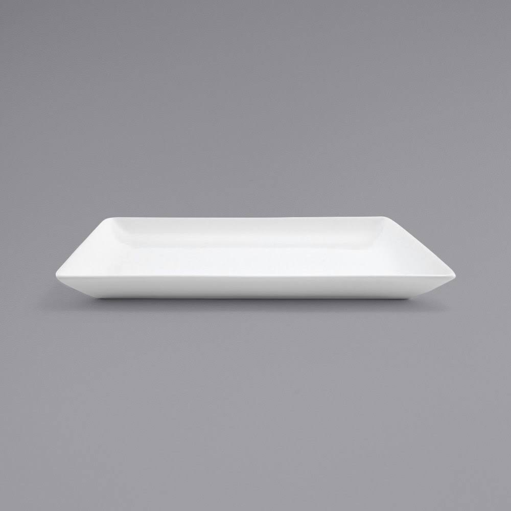 Bright White Square Porcelain Plate 12/Case J6509