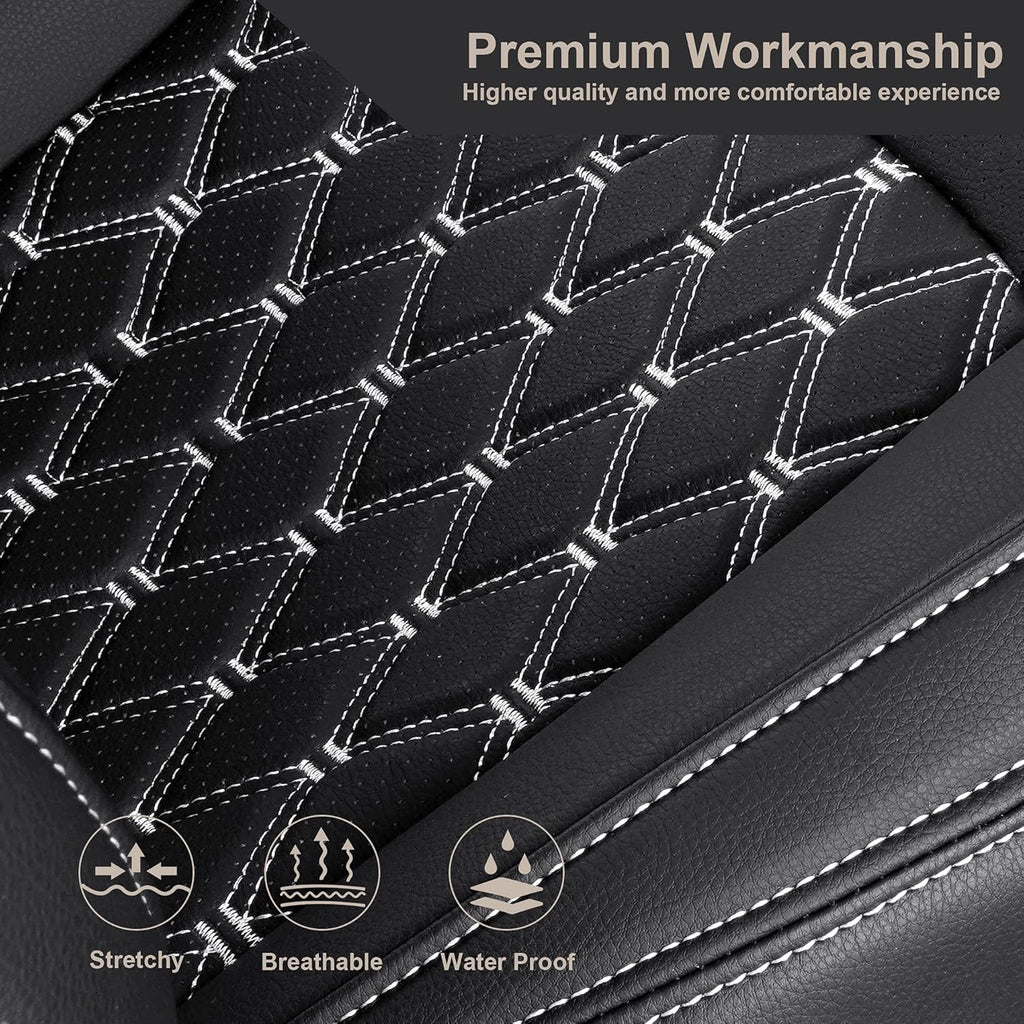 Pu Leather Car Seat Covers Full Set Black C79280