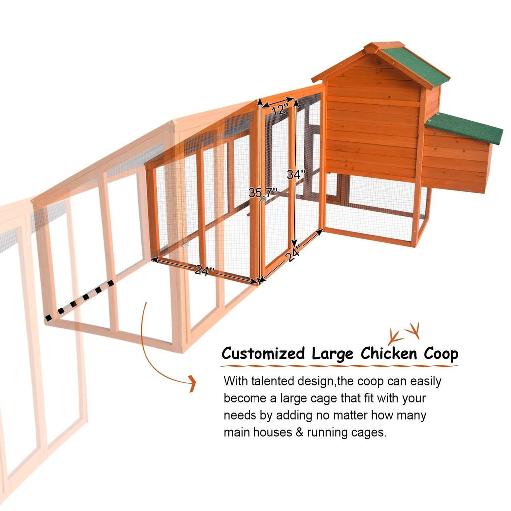 Large Wooden Chicken Coop D45276