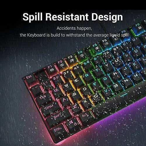 60% Compact RGB 87 Key Mechanical Gaming Keyboard P878