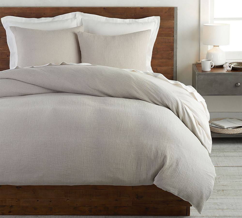 Gray Cotton Duvet Cover King T79873