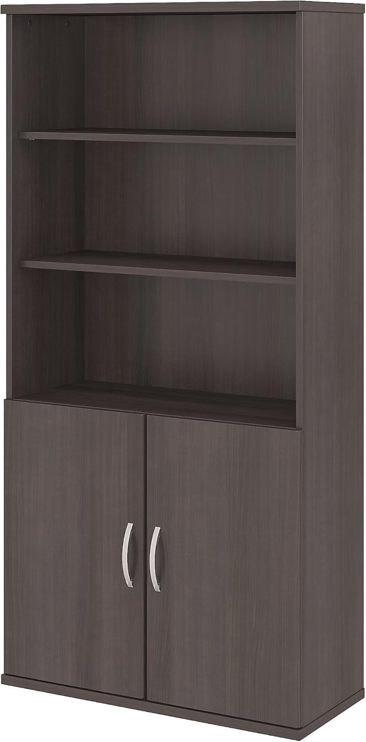5 Shelf Bookcase with Doors W1797