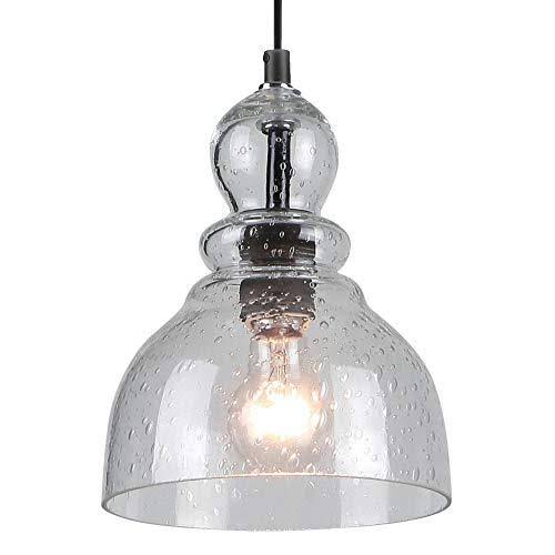 Adjustable Mini Pendant with Clear Seeded Glass A1922
