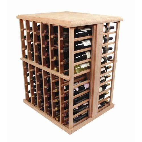 108 Bottle Wine Rack Tasting Table Rustic Pine E937