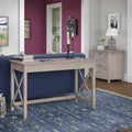 48-Inch Writing Desk with Lateral File Cabinet E22176