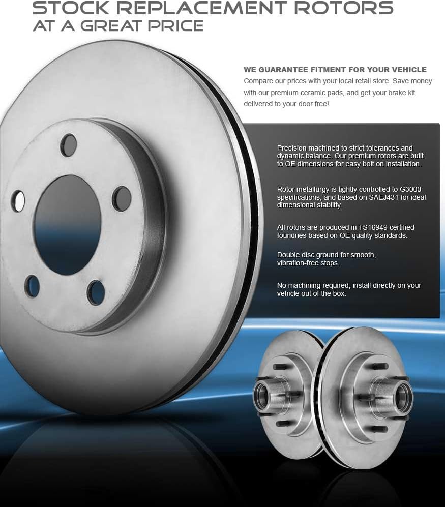 255 mm 4 Lug Brake Disc Rotors + Metallic Brake Pads O508