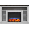 White Electric Fireplace with Mantel T587156