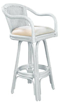 Whitewash Rattan & Wicker Swivel Counterstool V3445