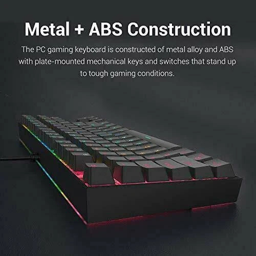 60% Compact RGB 87 Key Mechanical Gaming Keyboard P878