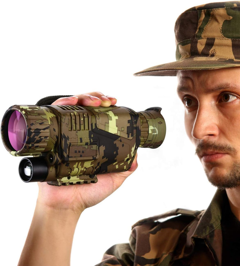 Night Vision Monocular Digital 5x8 Optics Scope 200Yards Infrared with 16GB Card U764