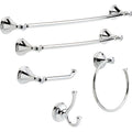 5 Piece Polished Chrome Bathroom Hardware Set W916