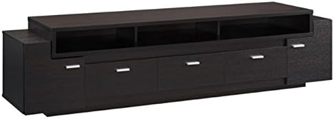 84 Modern TV Stand Entertainment Media Console with Storage Shelves in Cappuccino T61993