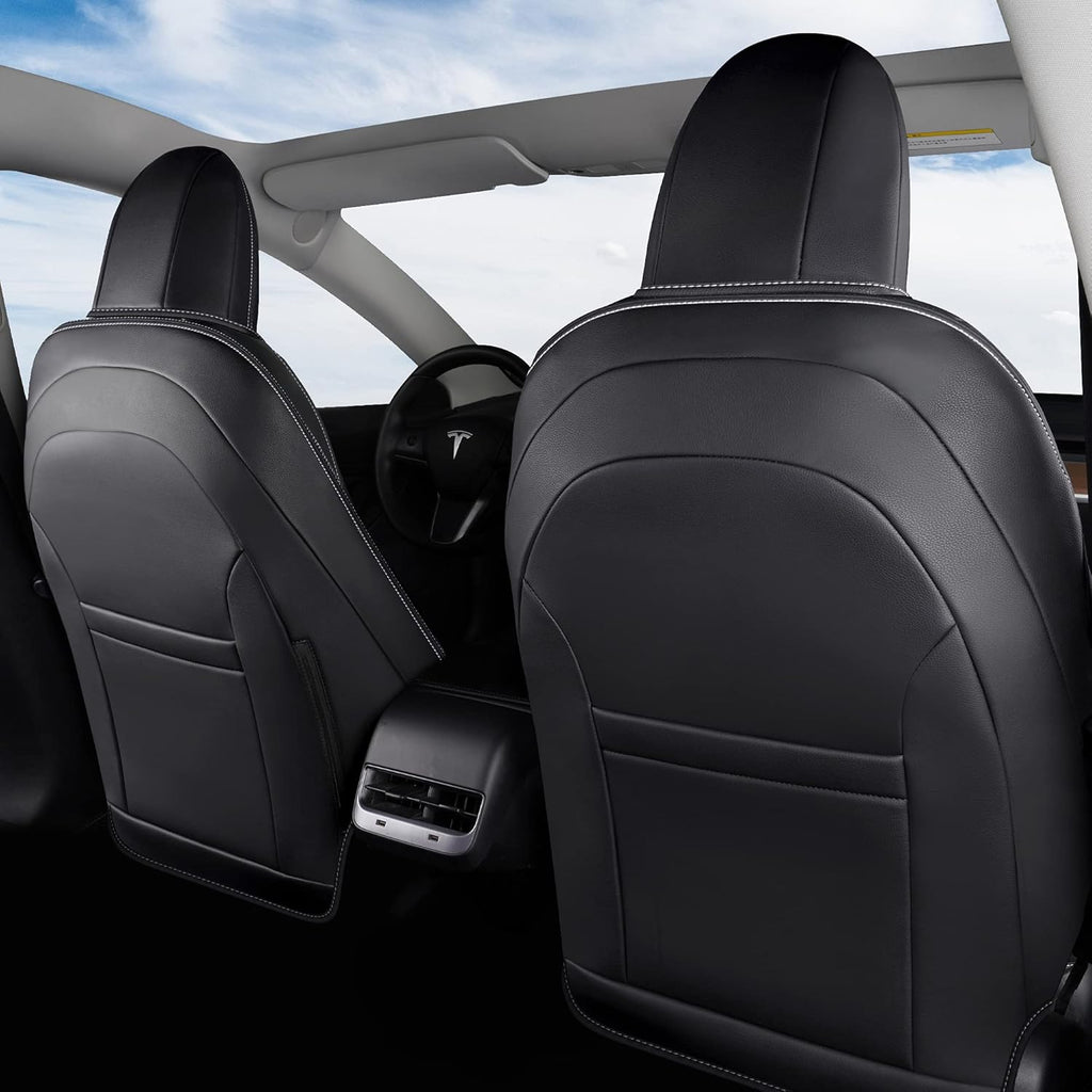 Pu Leather Car Seat Covers Full Set Black C79280