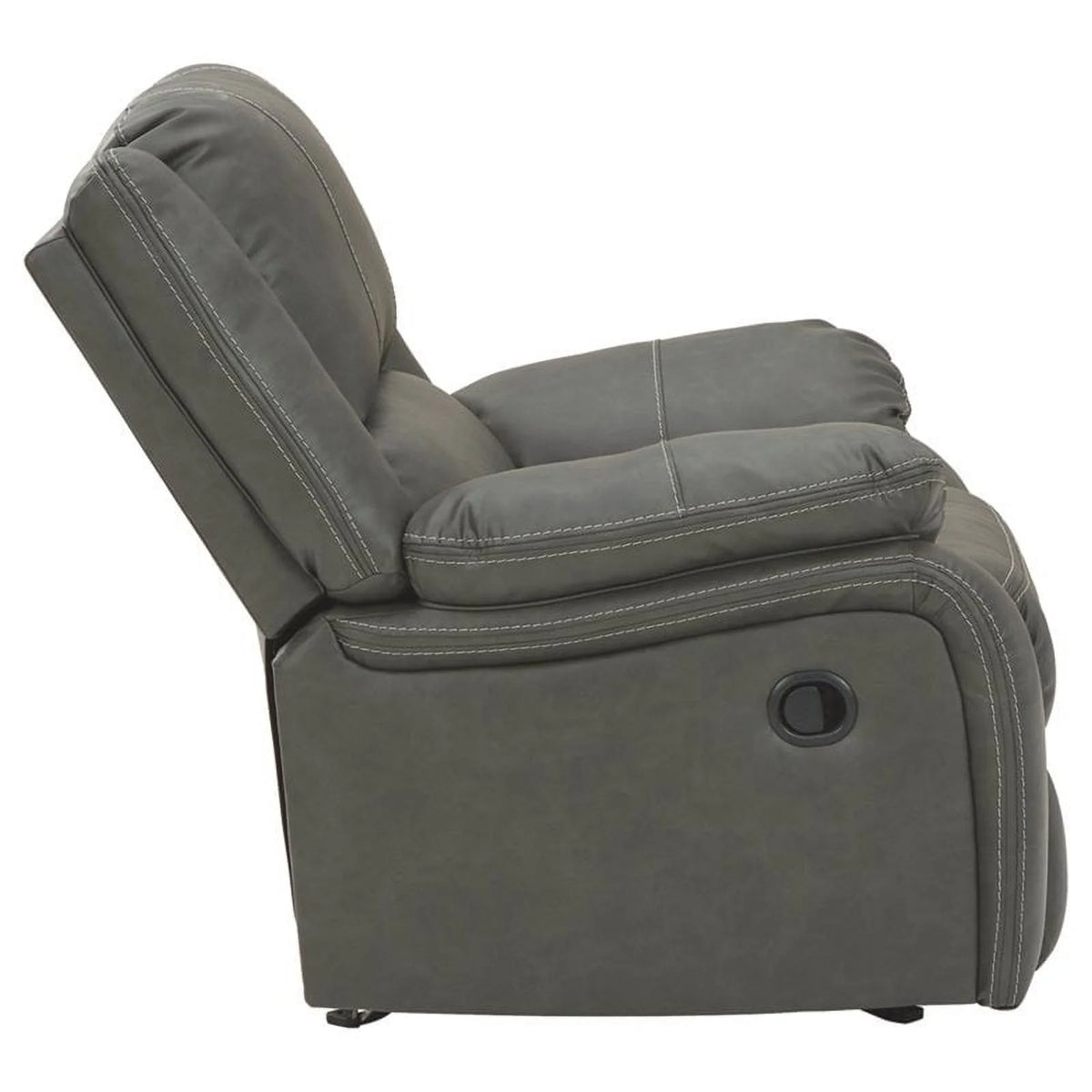 Gray Faux Leather Rocker Recliner X945351