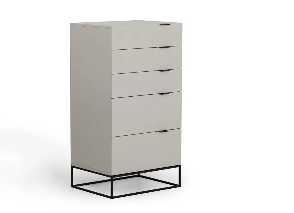 Grey Manufactured Wood 5 Drawer Chest Z3798