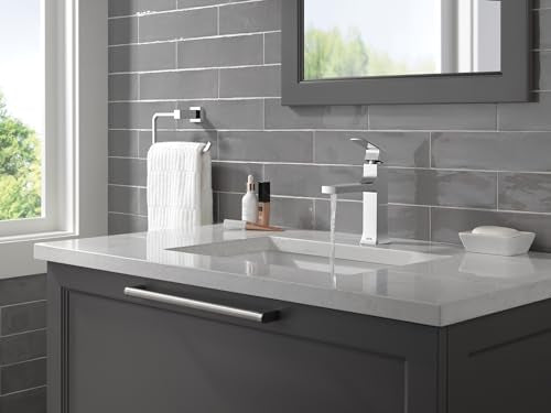Matte Black 1 Hole Bathroom Faucet with Push-Pop Drain U976