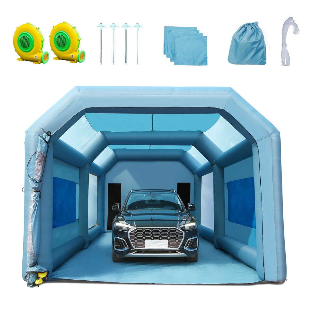 Inflatable Paint Booth 26x15x11ft with Filter System Blower A156028