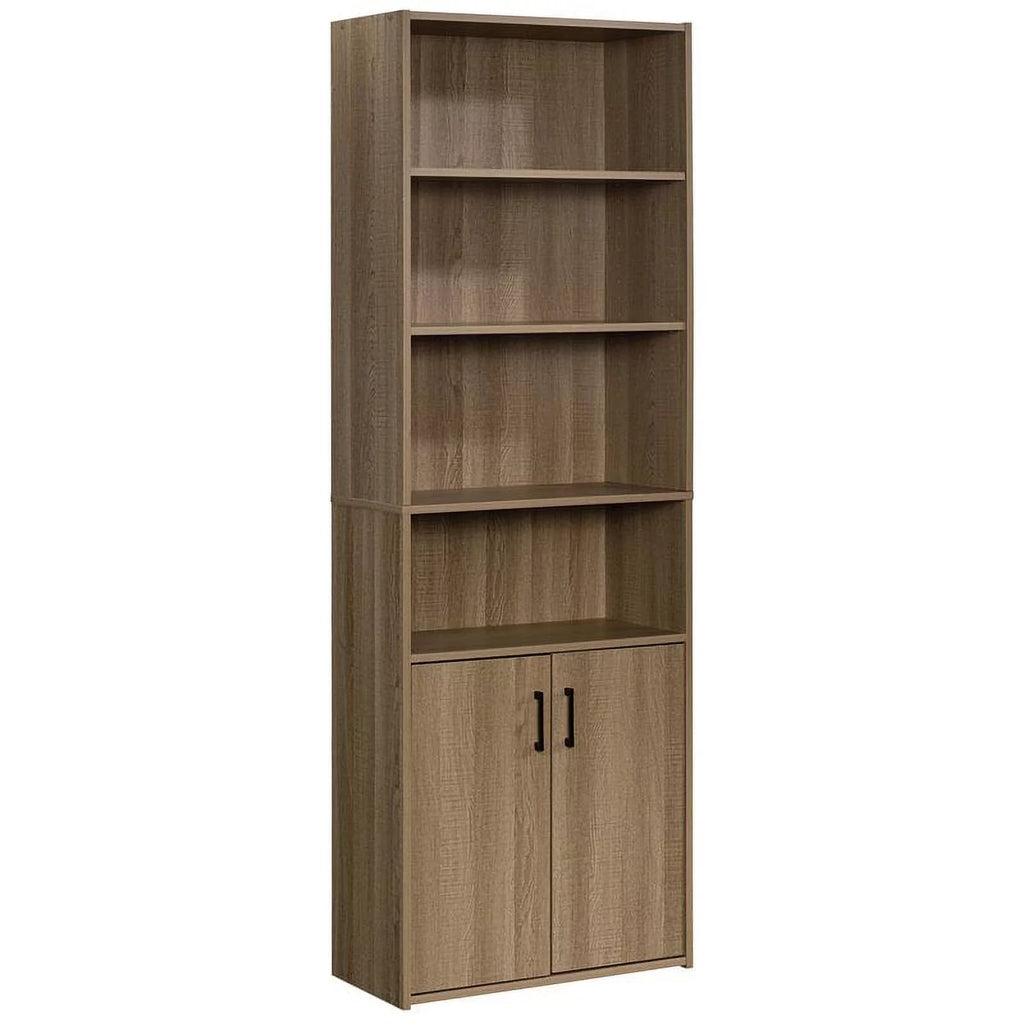 4-Shelf Engineered Wood Bookcase with Doors A6702