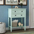 Narrow Console Table with Drawers and Bottom W466
