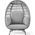 Oversized Wicker Egg Chair with 4 Cushions O295
