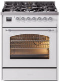 White Dual Fuel Propane Gas Range X657