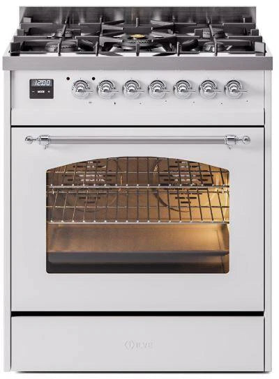 White Dual Fuel Propane Gas Range X657