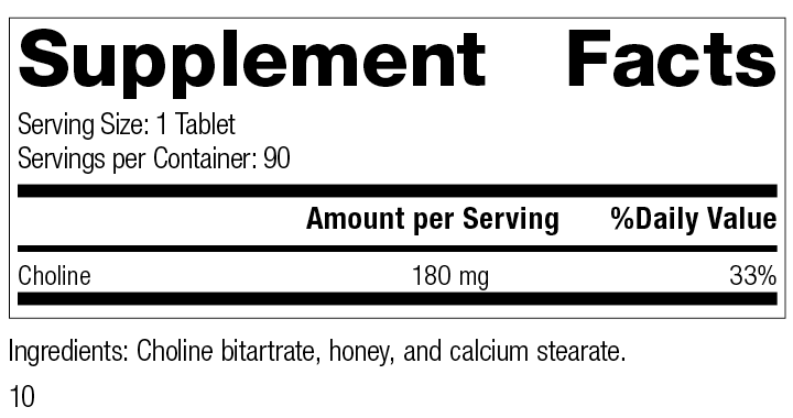 Choline 90 Tablets J32870