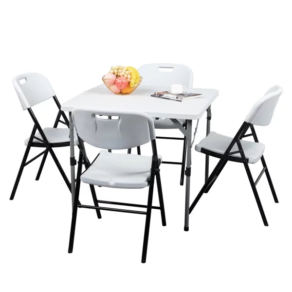 White 4 Pack Plastic Folding Chairs Y395462