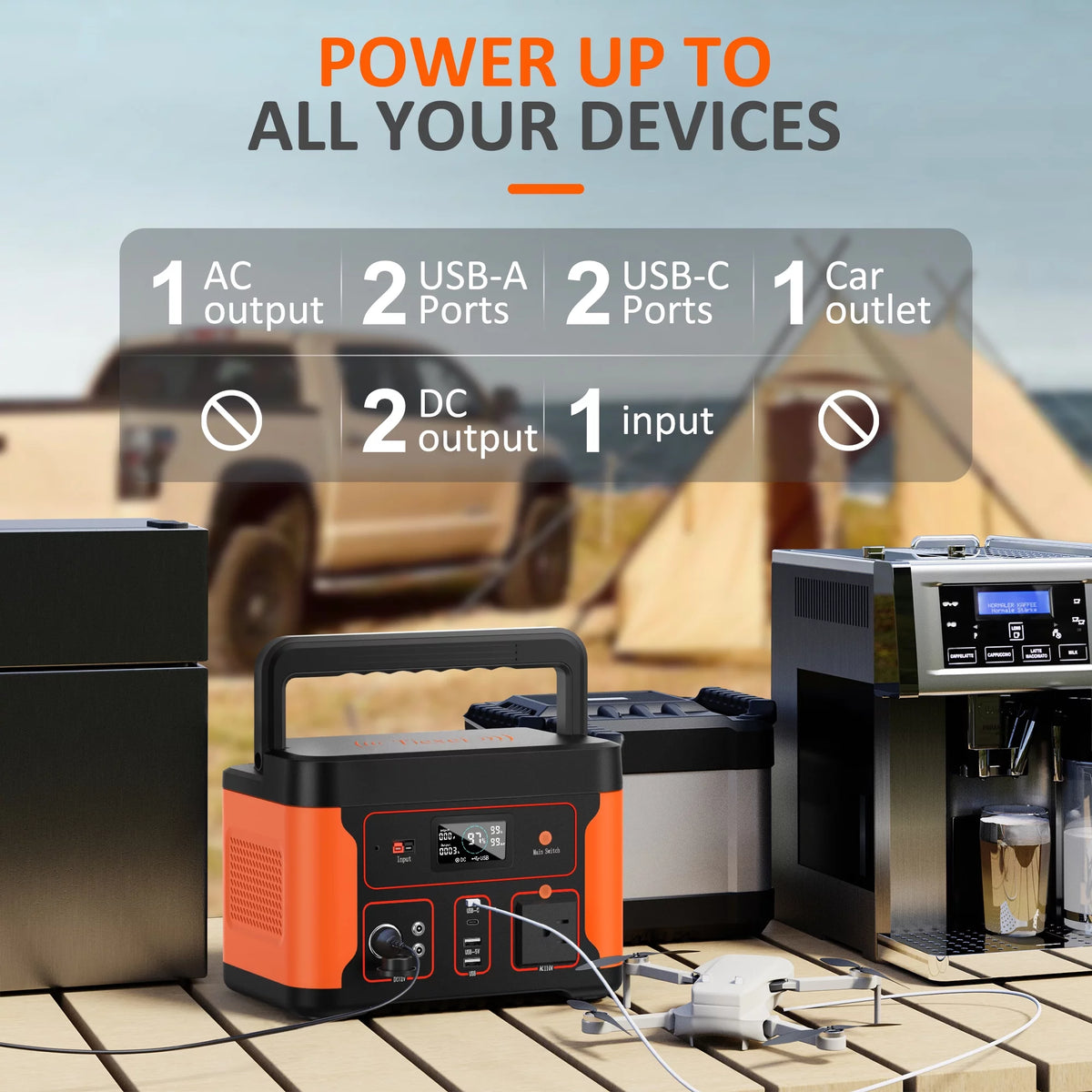 Portable Power Station 600W 550Wh LiFePO4 Battery Z23739