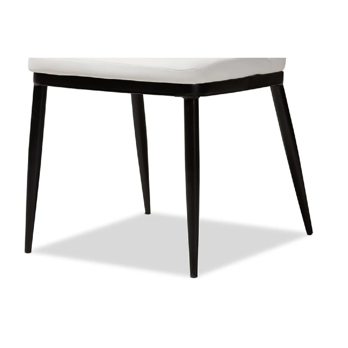 White Faux Leather Upholstered Dining Chair Set of 4 I19159