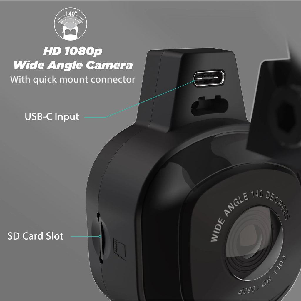 Full HD Smart Windshield Mount Car Dash Cam Black D5500